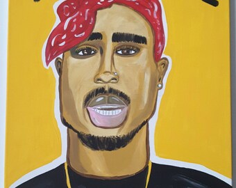 Dope Wall Canvas - Tupac Hand Painted Canvas - Thug Life - 2pac