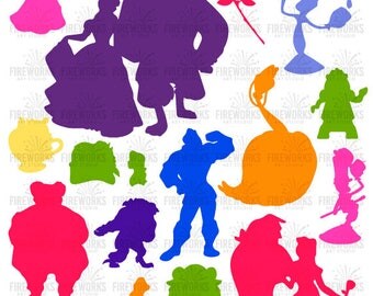 Beauty and the Beast svg - Belle - Beast - Disney Silhouette files - Die Cut Machine Vector Cricut Explore Silhouette Cameo