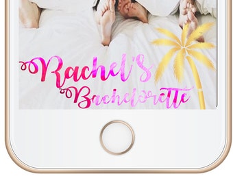 Snapchat Geofilter Bachelorette Party Filter, Bachelorette Snapchat Filter, Bachelorette Geofilter, Hen Party, Bridal Shower, Beach, PINK
