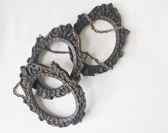 Antique Black Picture Frames, Vintage Small Wall Photo Frames, Oval Picture Frames, Shabby Chic Picture Frames, Classic French Picture Frame