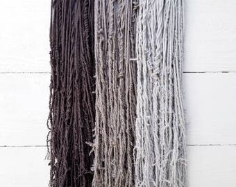 Mini Macrame Wall Hanging, Gray Woven Wall Hanging, Boho Minimalist Wall Decor, College Dorm Girl Decorations, Christmas Gifts Under 10