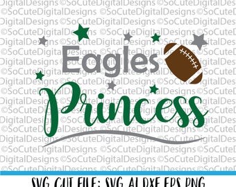 Eagles Princess SVG, Philadelphia Eagles svg, football svg cut file, silhouette cut file, cameo file, cricut, sports svg, cricut svg
