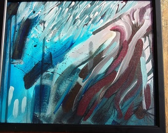Framed Original Mixed Media Painting - 'Ask Me How I'm Feeling'
