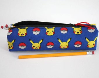 Pencil Case Made From Licensed Pokemon Fabric, Makeup Brush Bag, Rectangular Pouch