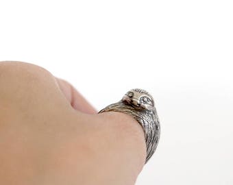 Sloth Ring in Silver or Brass