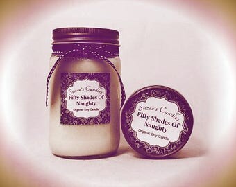 Fifty shades of Grey,bridal shower Candle,honeymoon candle,wedding gift, anniversary gift,engagement gift,bachelorette gift,soy candles