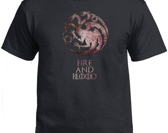 Game of Thrones, House of Targaryen, Game of Thrones Tshirt, Fire and Blood, Targaryen T-shirt. Got Fandom Shirt,Game of Thrones Shirt