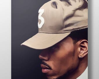 CHANCE THE RAPPER art poster, modern art, hip hop art, rapper art, pop art, singer art, square poster, wall art, pop art, trendy art