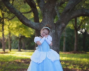 Cinderella Ball Gown Dress / Disney Princess Inspired Costume - Classic - Kids, Girls, Toddler, Child, baby