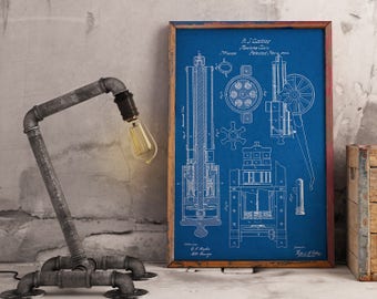 Blueprint Wall Art gun wall art | etsy Blueprint Wall Art gun wall art | etsy