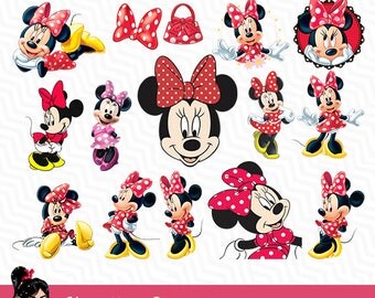 Minnie Mouse, Minnie Mouse Disney, Minnie Mouse clipart, PNG, Printable Digital Files, Minnie Mouse Party, Scrapbooking, Birthday, VC-011