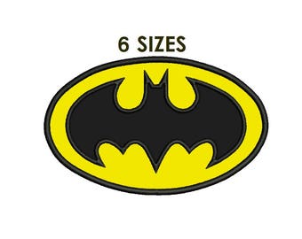 Batman Applique Design - 6 sizes Batman logo
