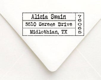 Custom Classic Vintage Return Address Stamp, Custom Invitation Address Stamp, Self Inking Return Address Stamp