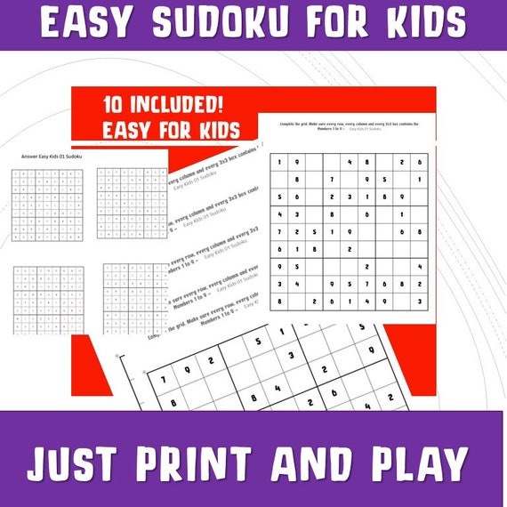 printable sudoku for kids quiz games kids easy