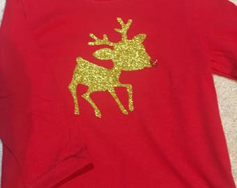 Reindeer t shirt | Etsy