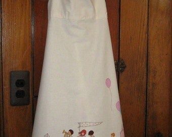 Girl Summer Sun Dress Sarah Jane Children at Play Fabric Size 7