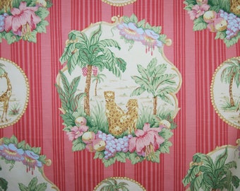 Pat Freund upholstery fabric Shabby Chic Out of African style fabric P. Kaufman upholstery fabric cheetah giraffe theme