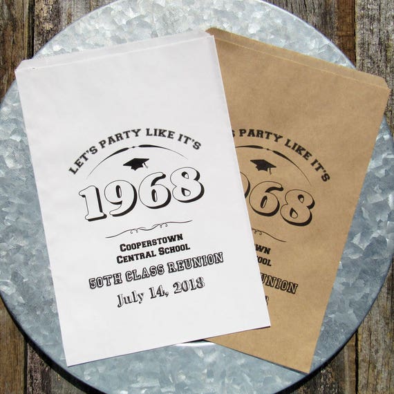 Class Reunion Favors Class Reunion Bags Favors Class Reunion 50th