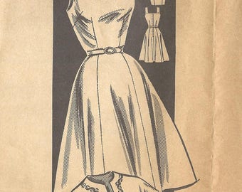 1950s Mail Order 3165 FF Vintage Sewing Pattern Misses Sundress, Party Dress, Cropped Jacket Size 18 Bust 38