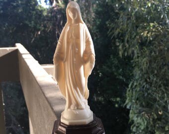 plastic blessed mother statue