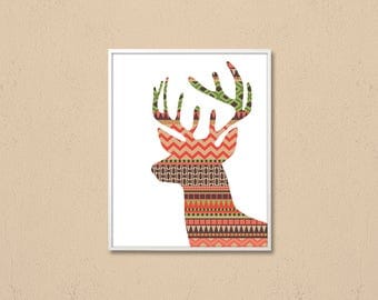 Deer Wall Art deer head wall art | etsy Deer Wall Art deer head wall art | etsy