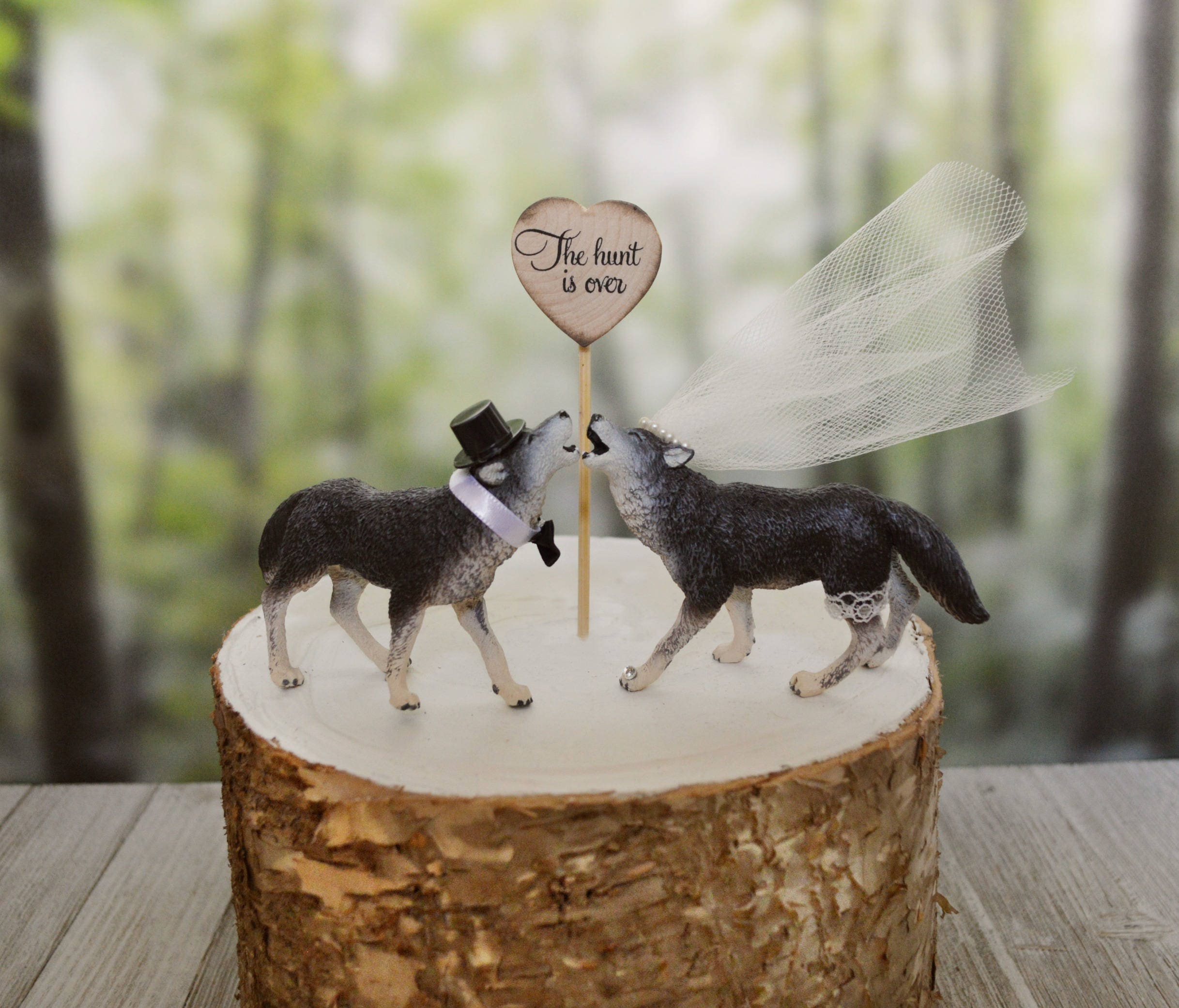 wolf wedding cake topper howling wolf native American themed