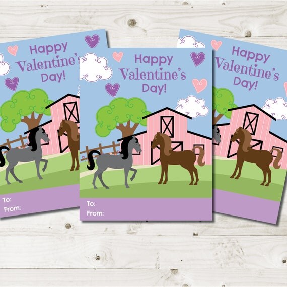 horse-valentine-cards-kids-girl-horse-valentines-cards