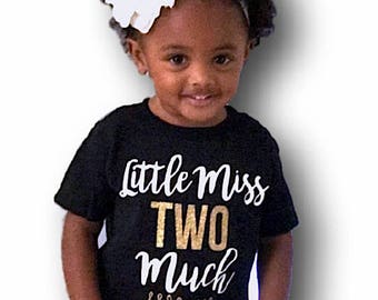 2nd Birthday Outfit Girl, Two Year Old Birthday Girl Clothing, Clothes, Birthday Shirt, Second Birthday Girl, Girl Gift - SHIRT ONLY