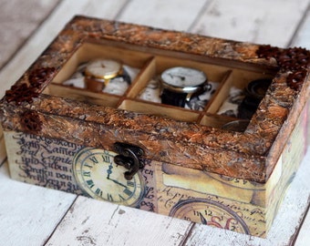 Men Gift Box, Watch Storage Box, Men Watch Box, Watch Storage Gift, Wooden Watch Box, Groomsmen Gift Box