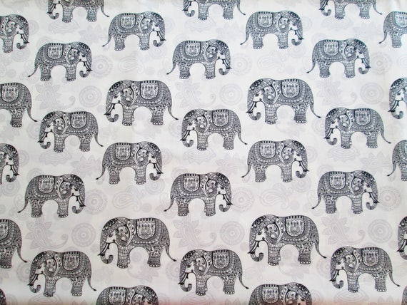 Elephant fabric with Thai Elephant Asia India Elephant Art