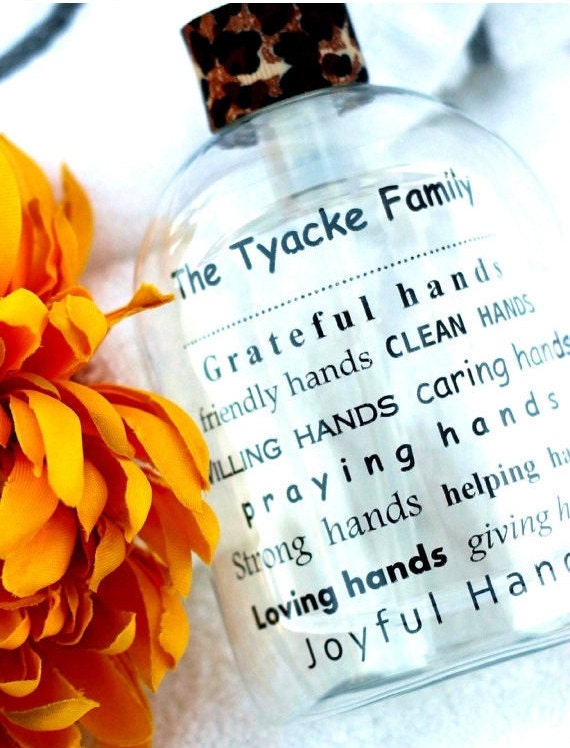 Personalized Soap Dispenser Hand Soap Bottle Housewarming