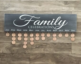 Family Celebrations sign - Birthday board