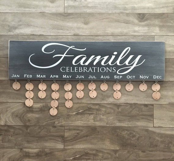 Family Celebrations sign Birthday board