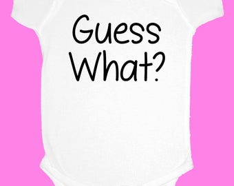 guess what? onesie | birth announcement onesie for new baby
