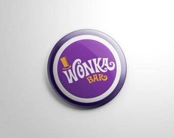 Willy Wonka & the Chocolate Factory Wonka Bar (D) Button / Keychain