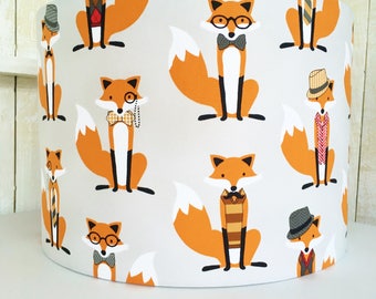 Mr Fox lampshade - Fantastic Mr Fox - 15cm 20cm 25cm 30cm - housewarming gift - English country style - fox lampshade