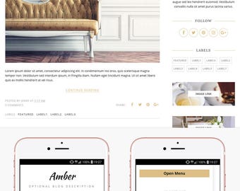 Blogger Template Responsive, Blogger Theme, Premade Blogger Templates, Blogger Template Minimal, Blogger Blog, Blogspot - Amber