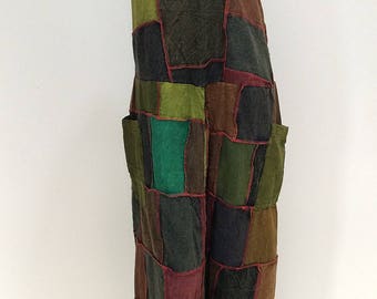 Colorful Patchwork Hippie Harem Jumpsuit (JS-570)