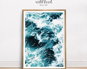 Ocean Wave Print, Surf Poster, Ocean Print, Seascape Poster, Fine Art Photography, Beach Style Poster, Digital Print, Instant Download
