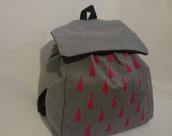 Denim backpack triangles (design only)