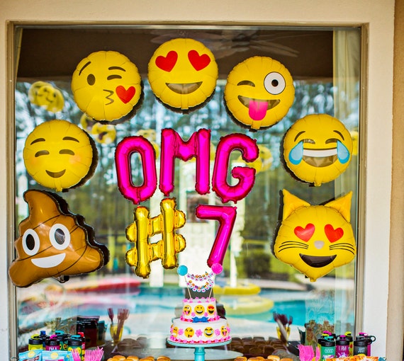  Emoji Party Emoji Balloons OMG Party Emoji Decorations 