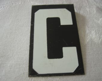 Vintage Sign Board Letter C 2 1/2 Inches By 1 1/2 Inches