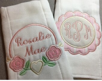 Baby Burp Cloths, Personalized Burp Cloth, Baby Burp Cloth, Burp Cloth Set, Baby Girl Burp Cloth, Baby Boy Burp Cloth