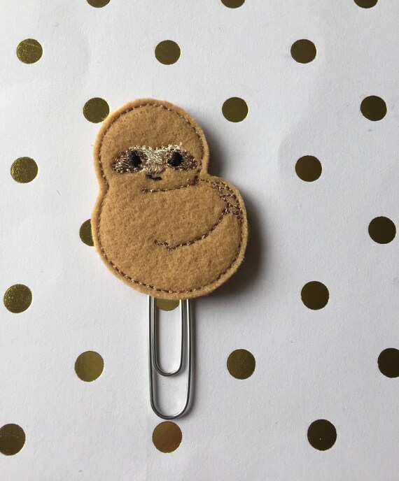 Lazy Sloth planner Clip/Planner Clip/Bookmark. Sloth Planner Clip. Animal Planner Clip