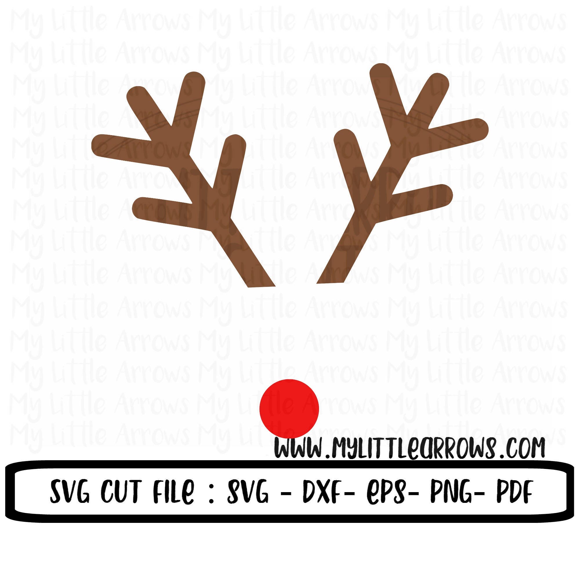 Download Reindeerears And Antlers Cute Svg Free - Layered SVG Cut ...