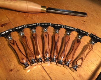 Build Your Own Mach 3 Razor w/ Custom Wood Turned Handle, Gift for Him/Her, Shaving Gift, Holiday Gift