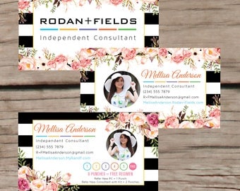PRINTABLE Rodan and Fields Business Cards, Rodan and Fields Punch Cards, Rodan + Fields Independent Consultant, Digital Files RF016