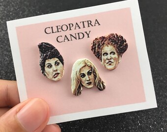 hocus pocus earrings - halloween earrings - face earings - funny earrings - sarah jessica parker - sanderson sisters - face earrings
