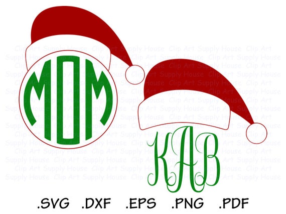 Download Santa Hat Clipart Santa Hat Monogram Christmas Clipart