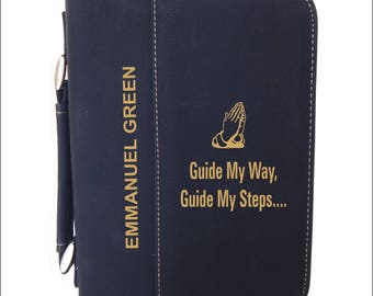 Personalized Leatherette Bible Case, First Holy Confirmation Gift, Christian Gift, Godfather Gift to Godchild, Engraved Bible Cover. BCL002
